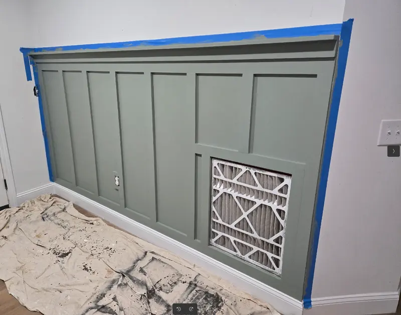 Completed wall with paint